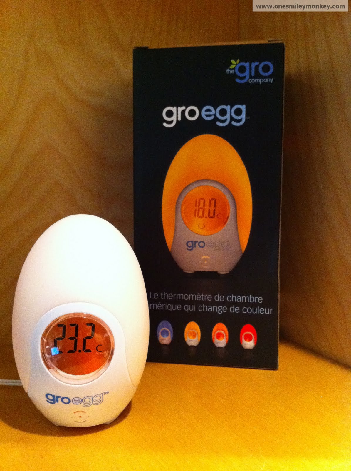 The Gro Company Gro-Egg Room Thermometer Baby Nursery Nightlight NEW With  Cover