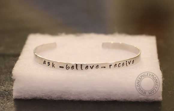 Simpli Stamped Bracelet (ask-believe-receive)