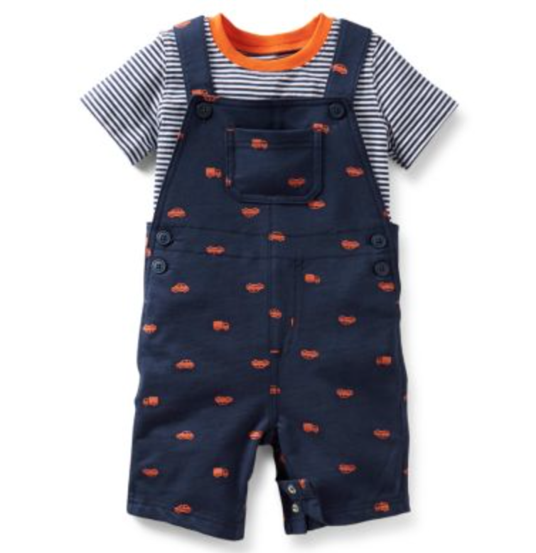 Carter's® Boy's 2-Piece Navy Shortall Set