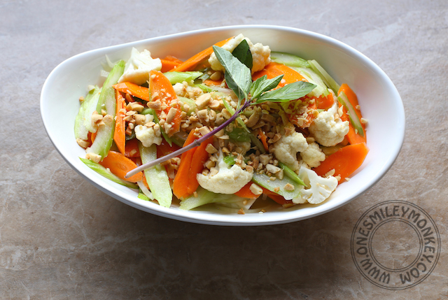 Carrot and Cauliflower Salad with Coconut Milk Dressing