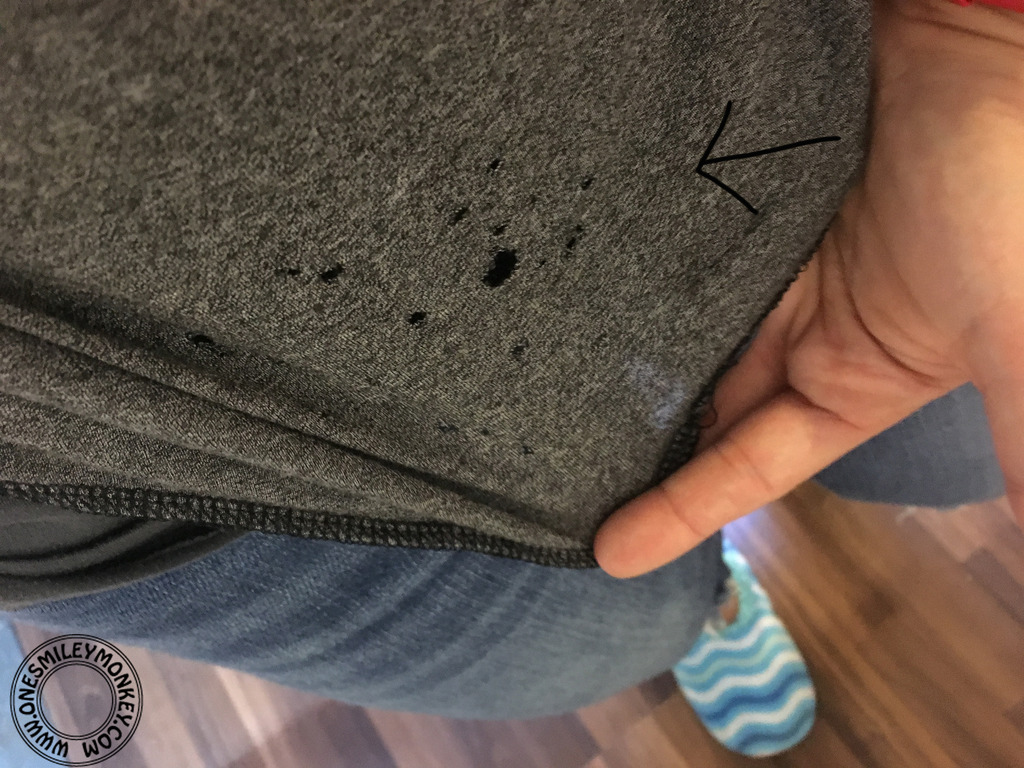 tiny holes in shirt