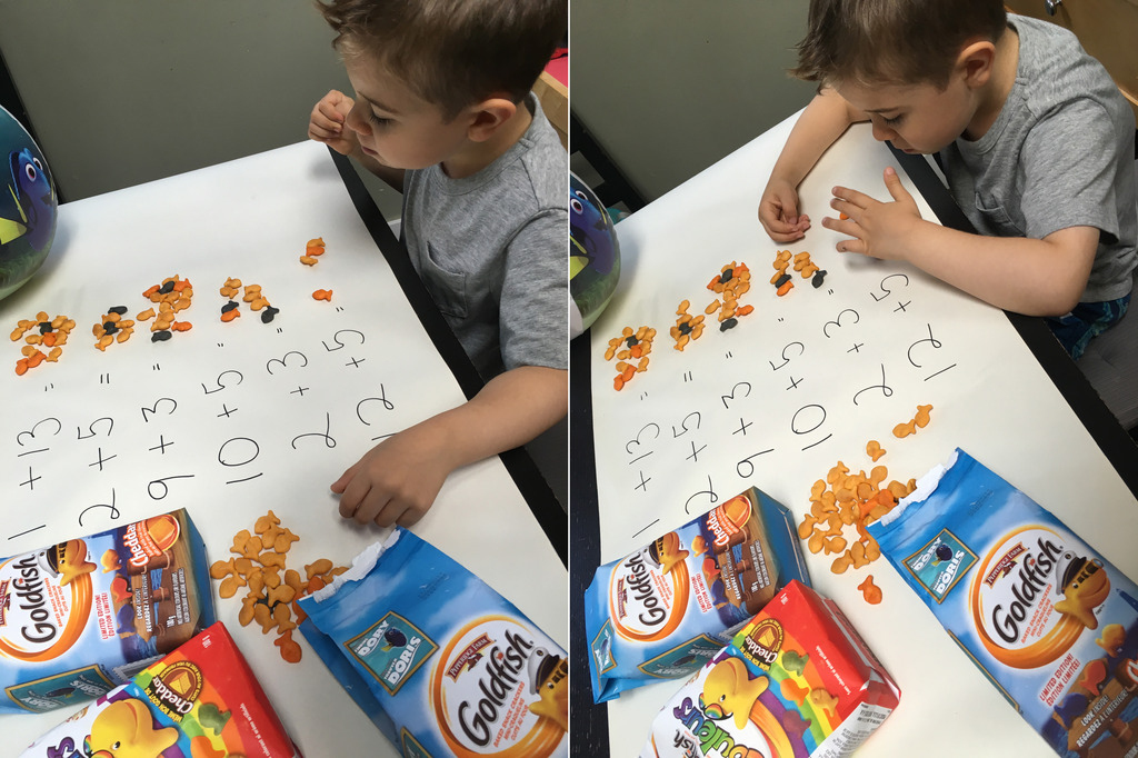 math practice with crackers