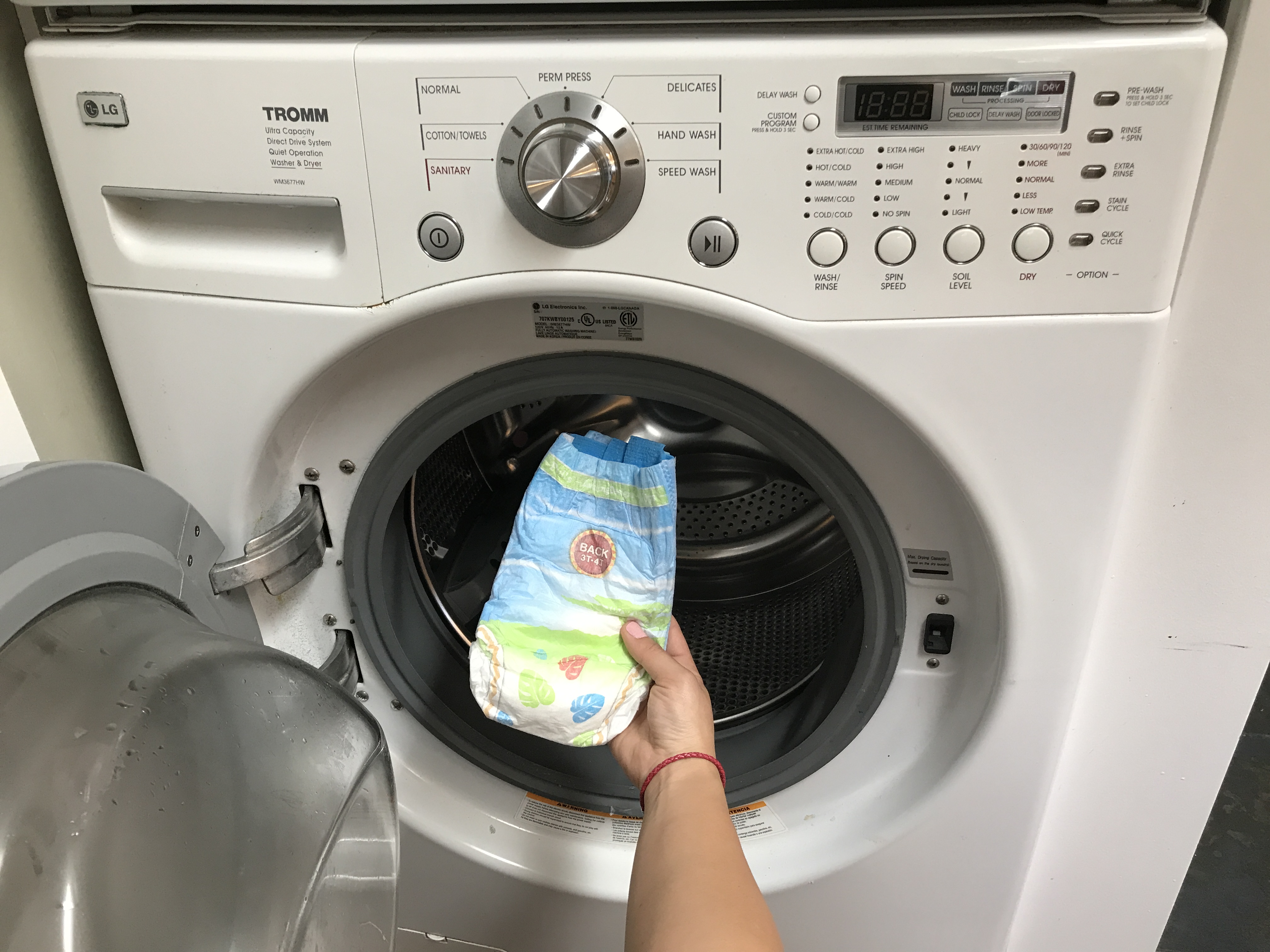 Disposable Diaper in The Washer, How to Clean The Mess!