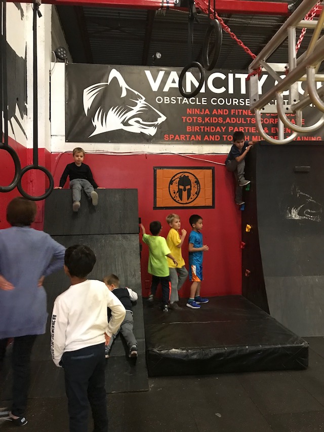 Celebrating a Birthday Party at VancityOCR - Ninja Gym