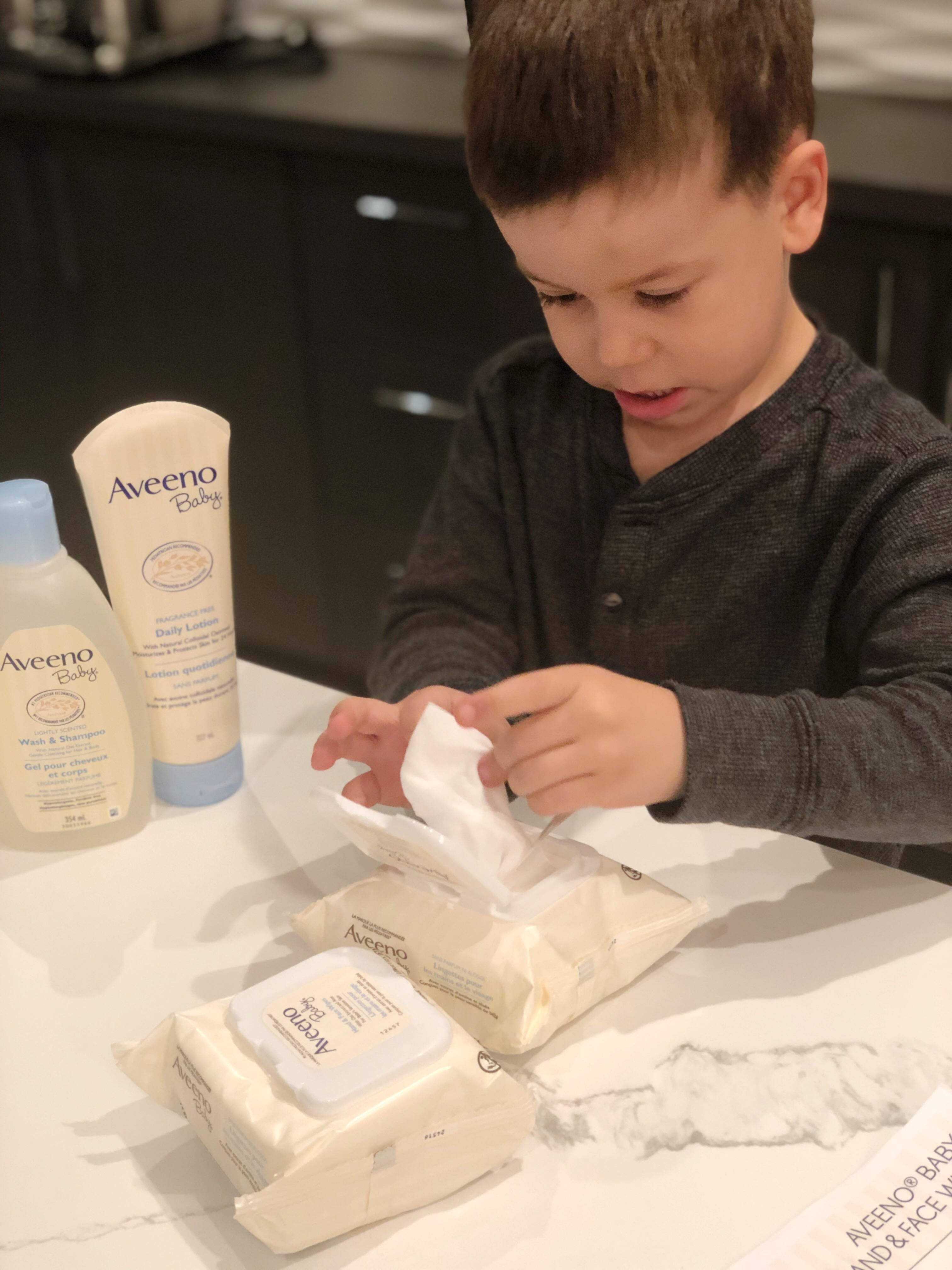 Keeping Little Faces and Hands Clean with AVEENO Baby