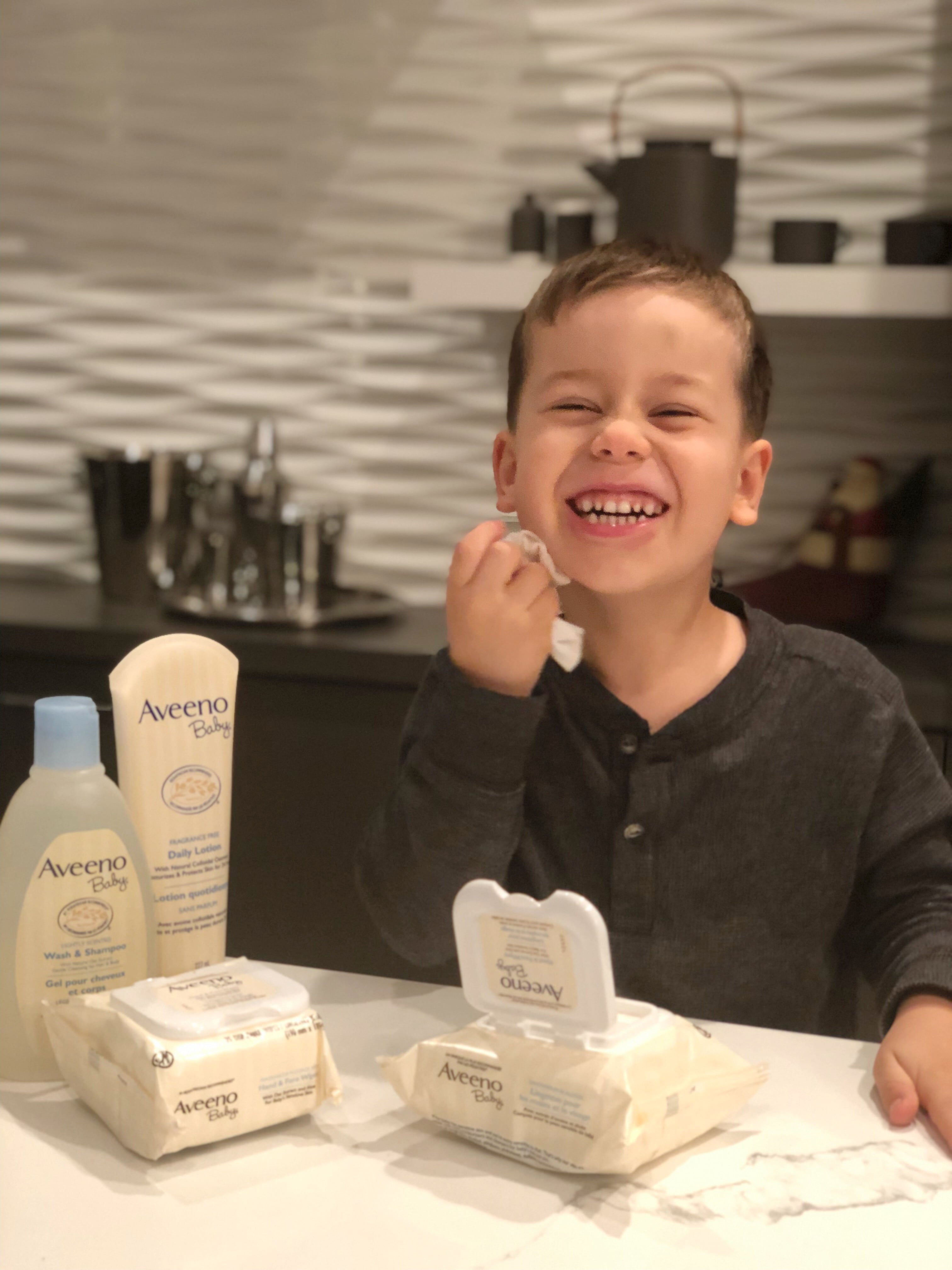 Keeping Little Faces and Hands Clean with AVEENO Baby