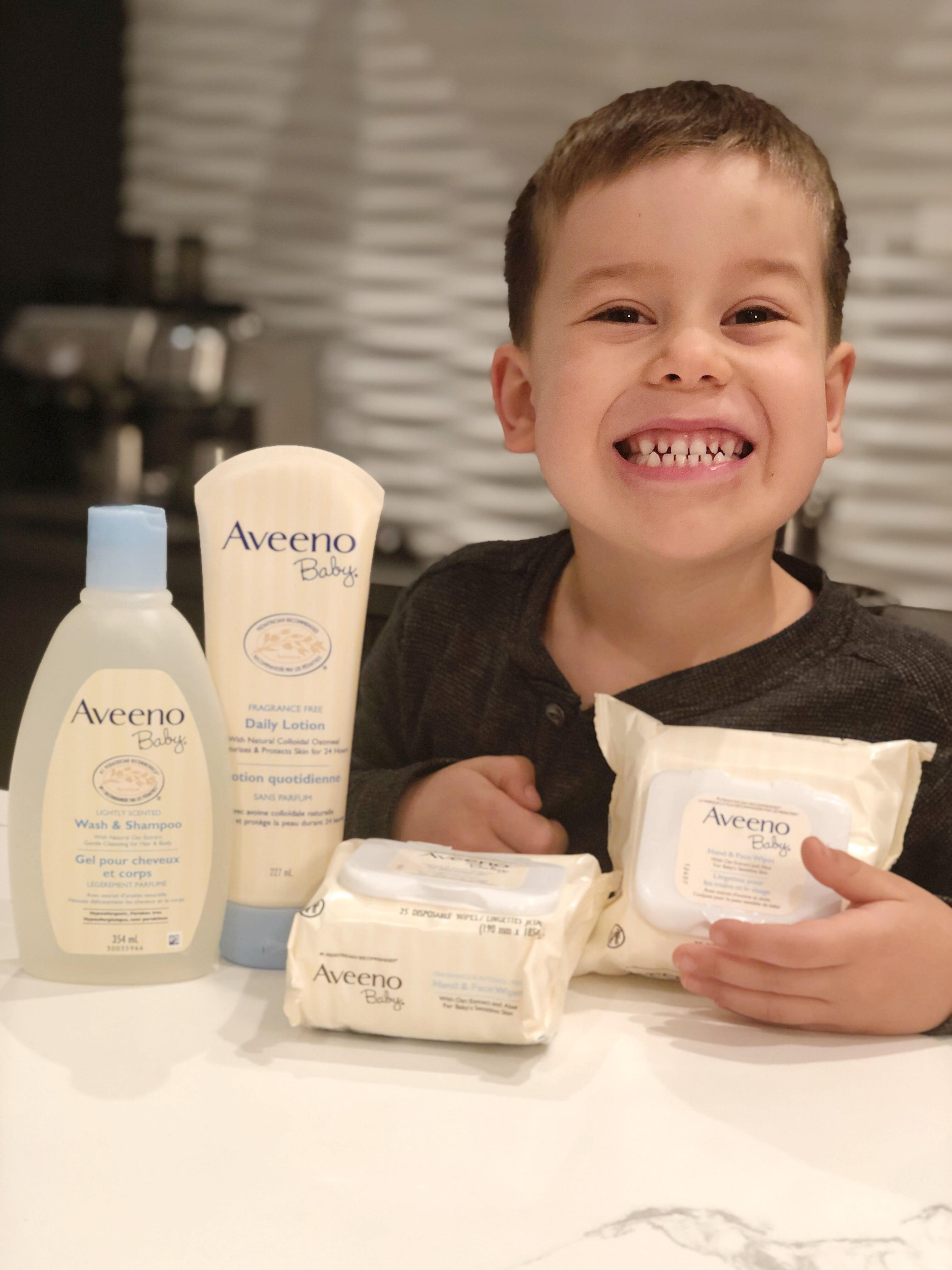 Keeping Little Faces and Hands Clean with AVEENO Baby