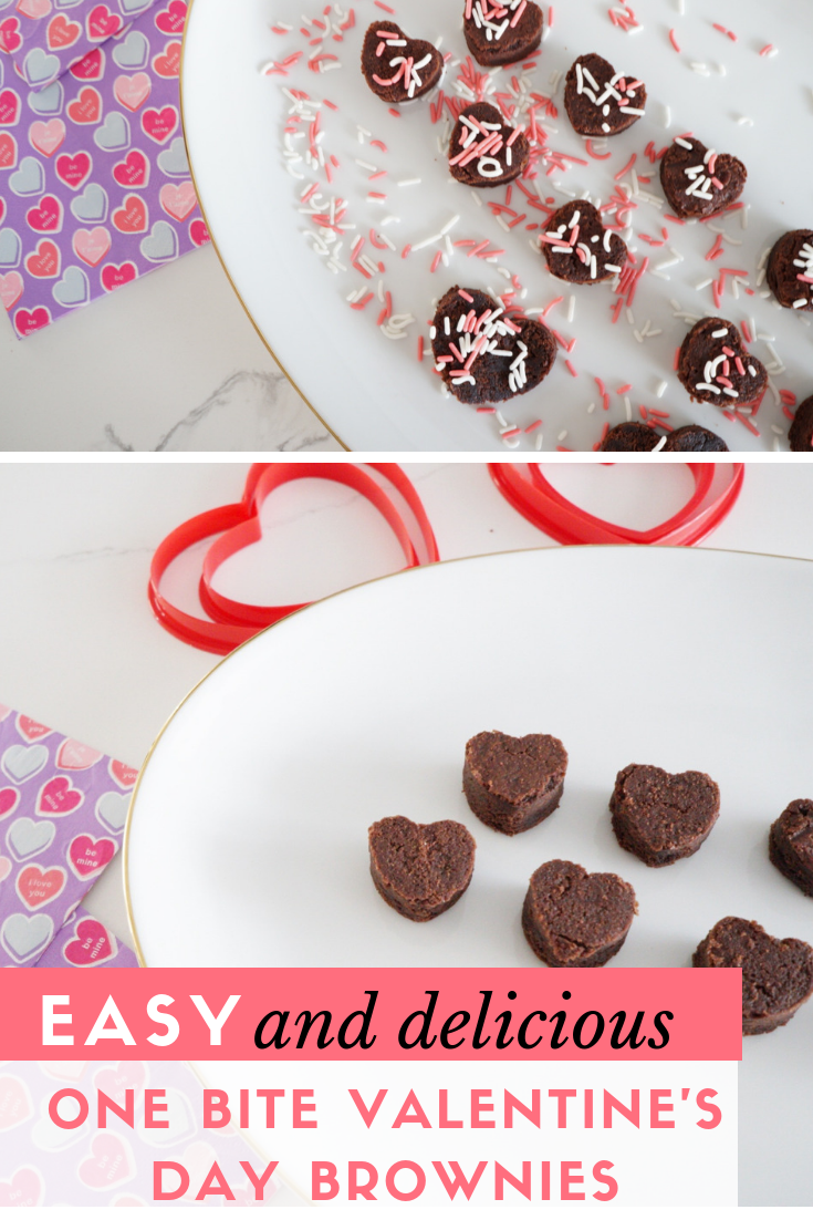 Easy and Delicious One Bite Valentine's Day Chocolate Brownies