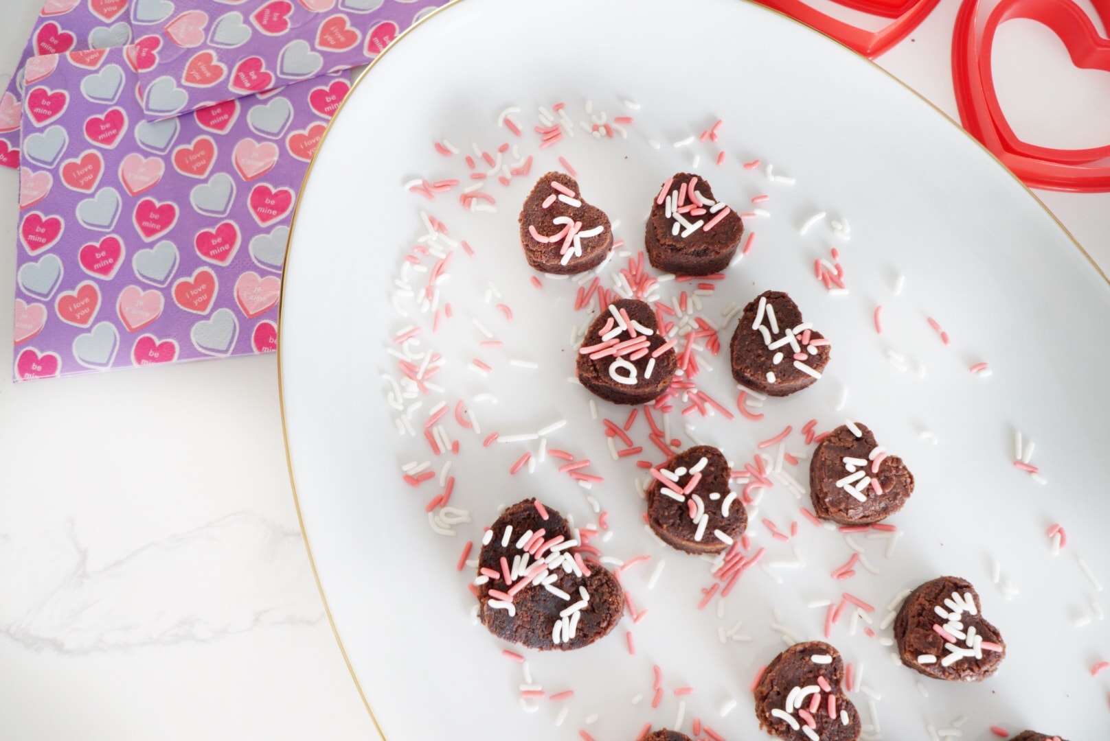 Easy and Delicious One Bite Valentine's Day Chocolate Brownies