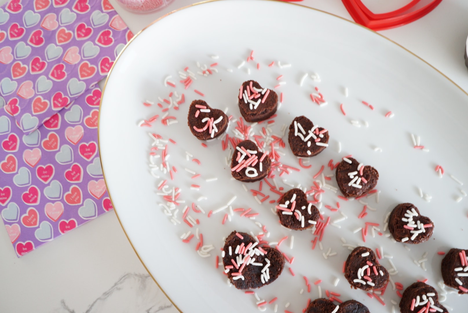 Easy and Delicious One Bite Valentine's Day Chocolate Brownies