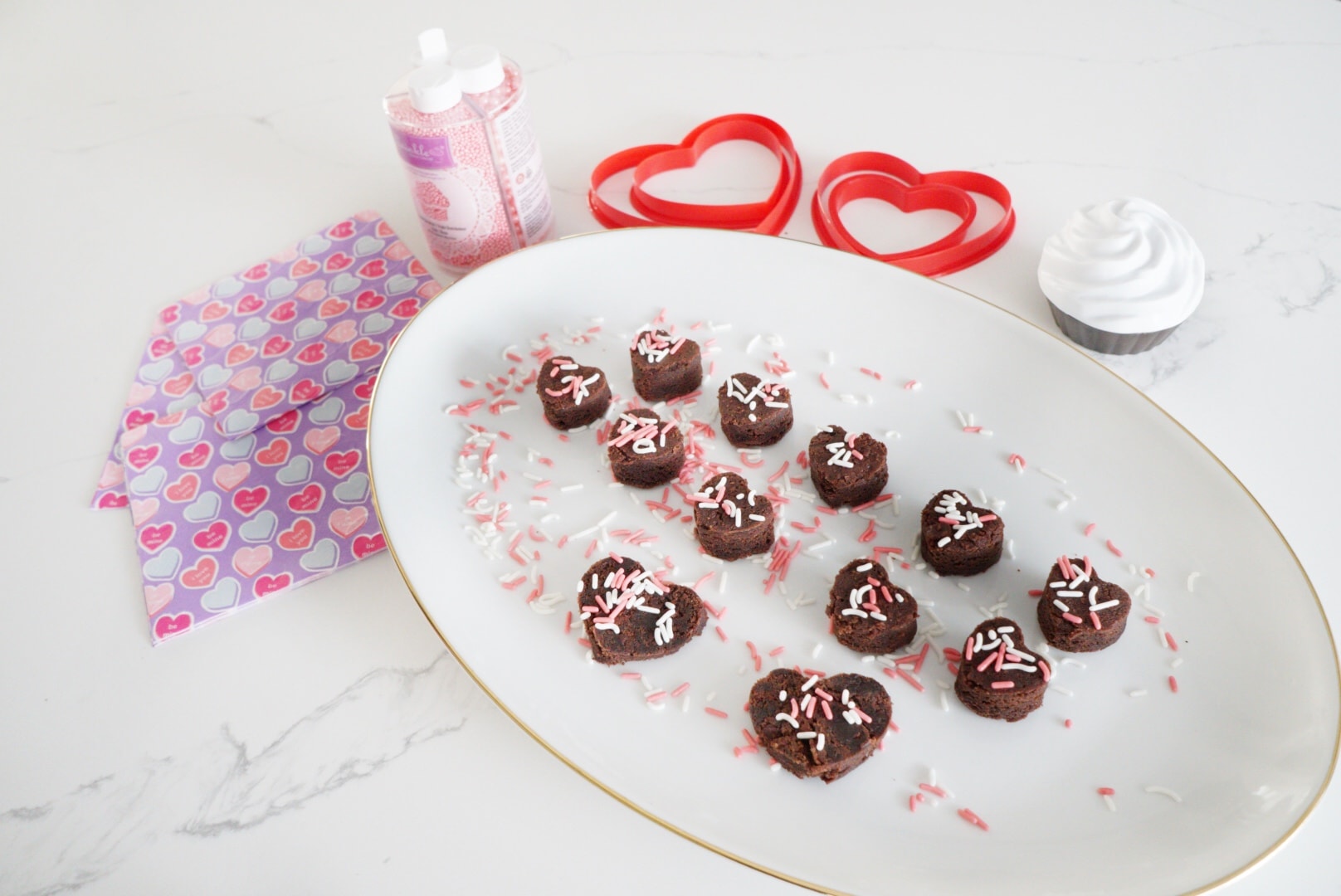 Easy and Delicious One Bite Valentine's Day Chocolate Brownies