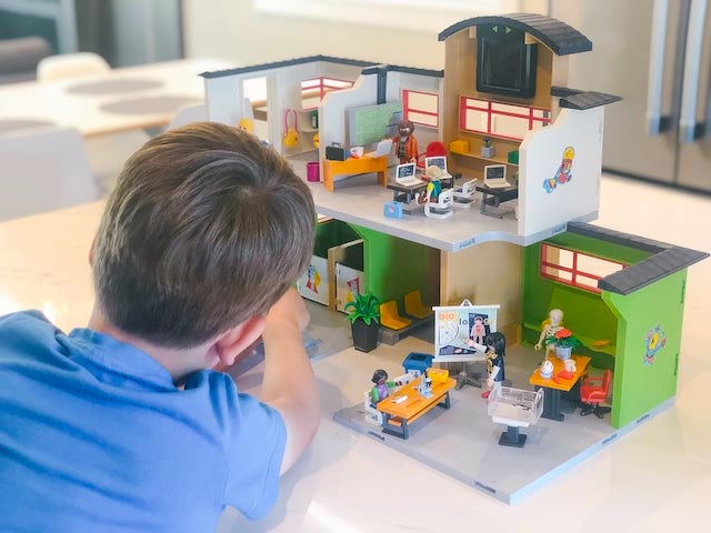 Furnished School Building from Playmobil Review - Outnumbered 3 to 1