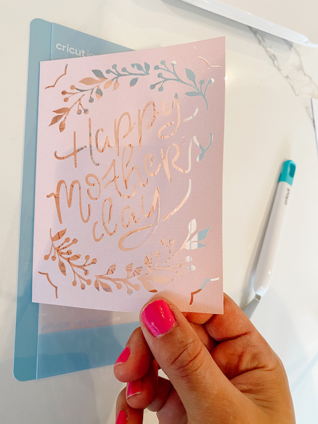 Easy and Quick Mother's Day Card with Cricut Joy - No Computer Project!