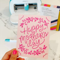 Easy and Quick Mother's Day Card with Cricut Joy - No Computer Project!