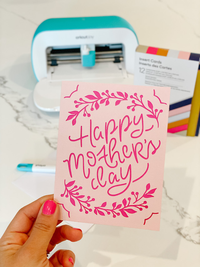 Easy and Quick Mother's Day Card with Cricut Joy - No Computer Project! 