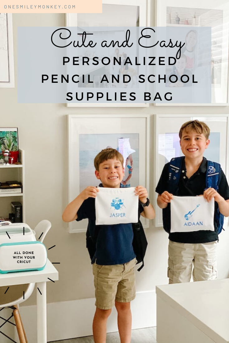 DIY Personalized Pencil and School Supply Bags