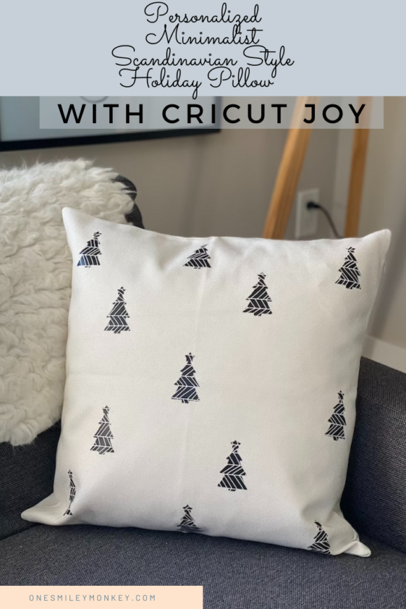 Personalized Minimalist Scandinavian Style Holiday Pillow Gift with Cricut