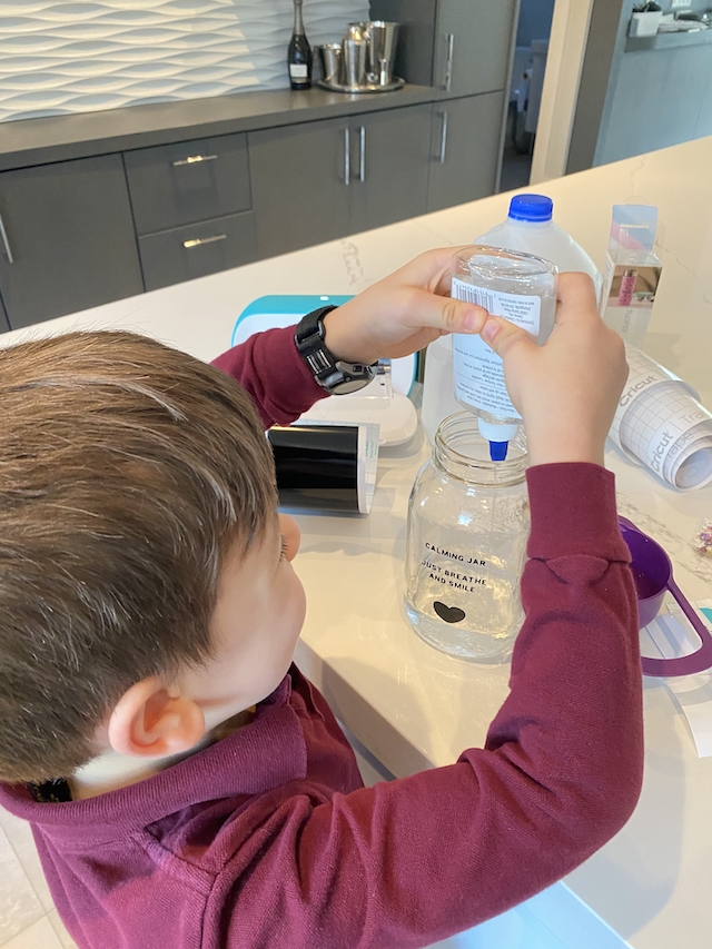 DIY Calming Jar, Mental Health Activity for Kids