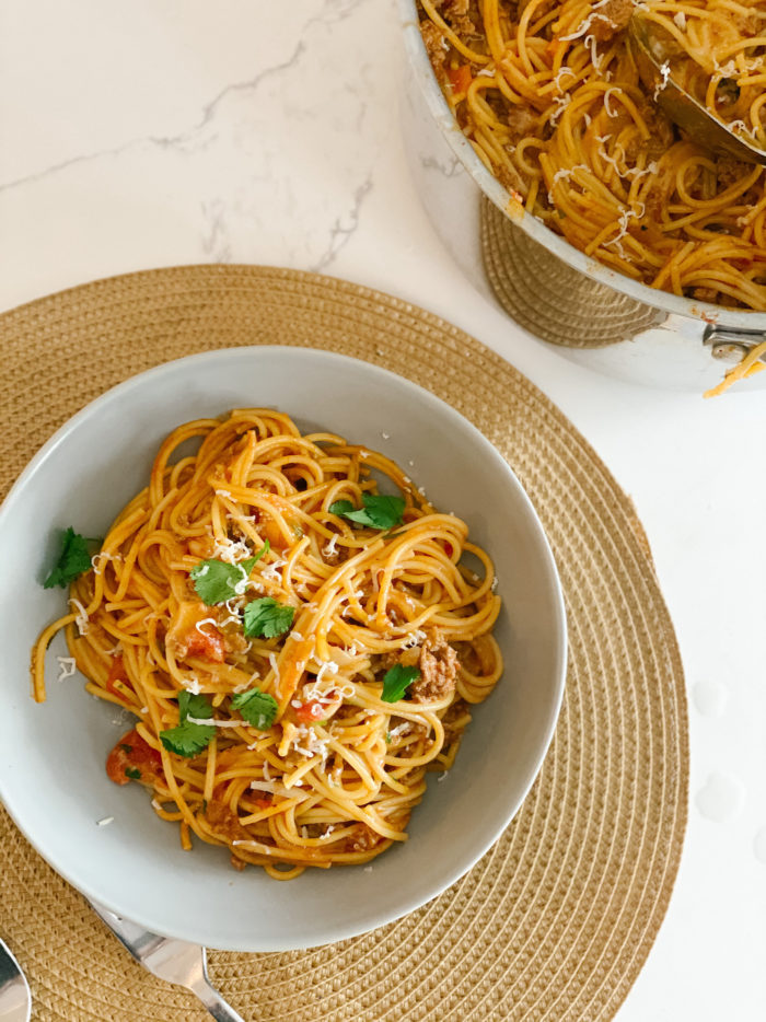 Easy One-Pot Taco Spaghetti Recipe