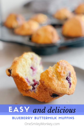 Easy and Delicious Blueberry Buttermilk Muffins