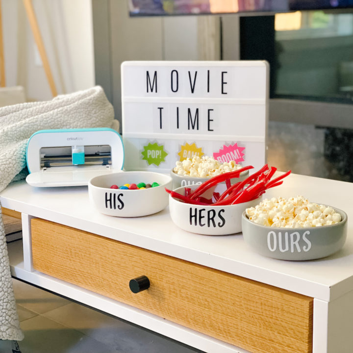 Movie Date Night At Home with Cricut DIY