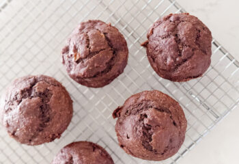 100% Whole Wheat Chocolate Banana Muffins Recipe