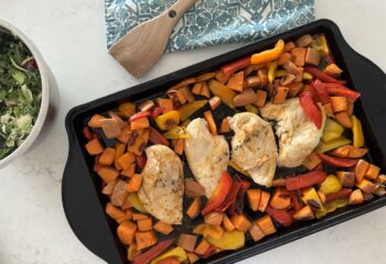 Sweet Potato, Pepper and Chicken Traybake Recipe